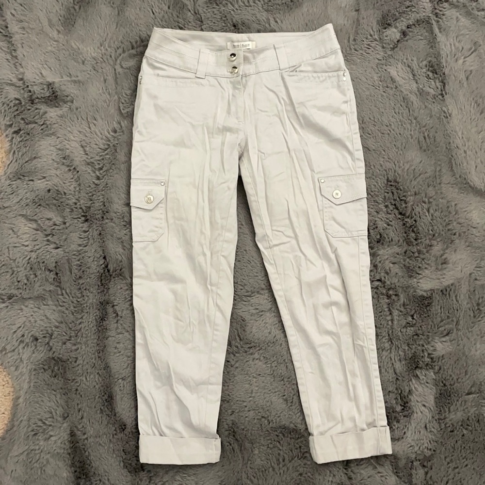 WHBM Crop Leg Light Gray Pant